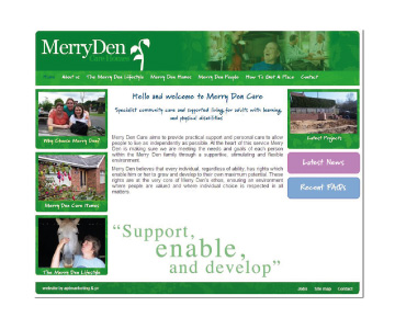 Merry Den Care Website Design