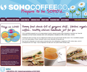 SOHO Coffee Co. Website Design